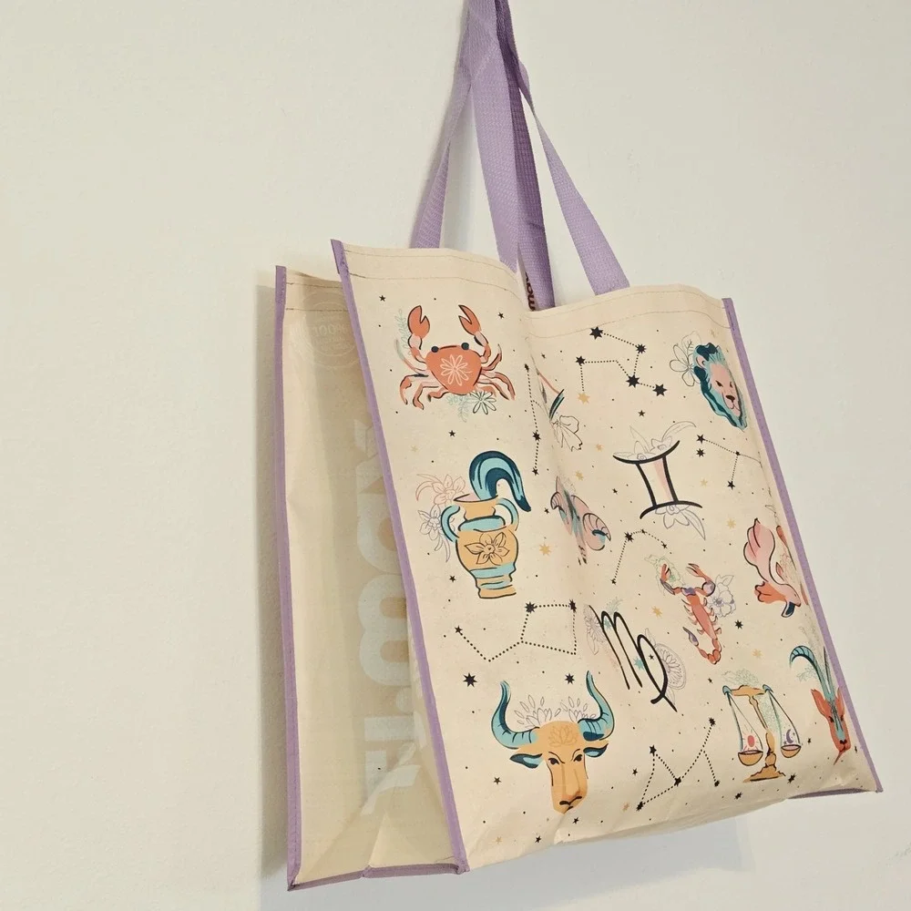 Zodiac Signs Pisces Libra Scorpio Horoscope Gift Bag Recycled Reusable TJMaxx